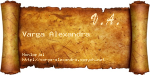Varga Alexandra névjegykártya