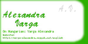 alexandra varga business card